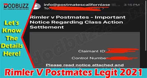 settlement distribution p.o. box 26170|Rimler v. Postmates .